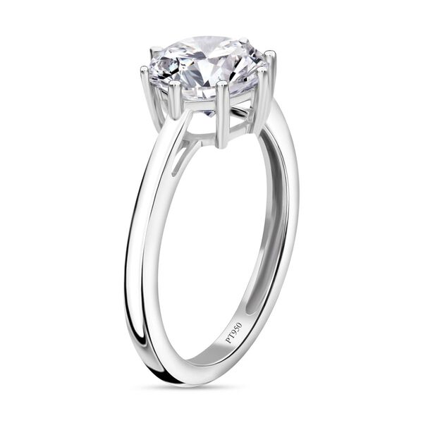 LUXURIANT SGL zertifizierter VS-EF Labor Oktillionschliff Diamant Ring in 950 Platin - 2 ct. image number 2