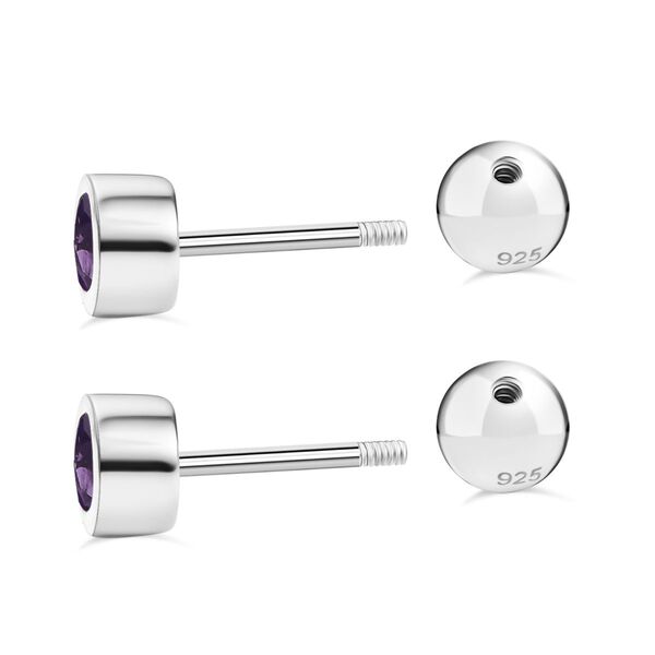 Afrikanische Amethyst Ohrringe, 925 Silber rhodiniert - 0,49 ct. image number 4