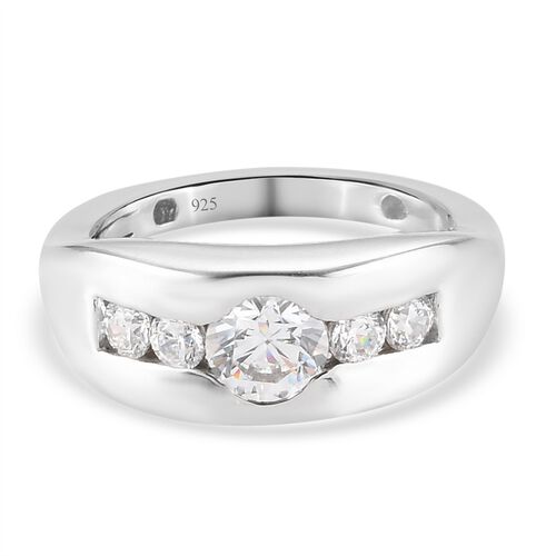 LUSTRO STELLA Hergestellt mit ZIRKONIA Ring 925 Silber Platin-Überzug (Größe 16.00) ca. 1,81 ct image number 0