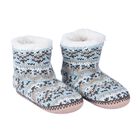 1 paar rutschfeste und gestrickte Hausschuhe mit Fellfutter, Größe S, Tribal