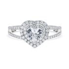 Lustro Stella Weißer Zirkonia Ring 925 Silber rhodiniert (Größe 17.00)