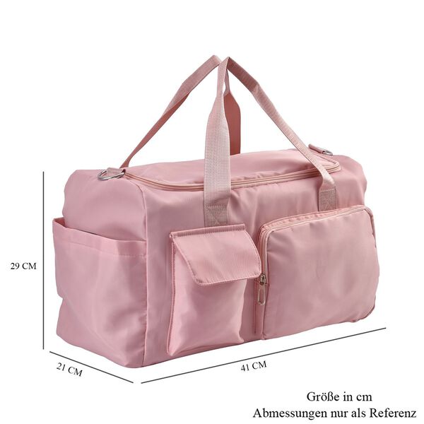 Tasche mit Multifächern aus wasserfestem Nylon, rosa image number 7