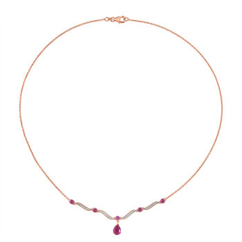 D'Joy Ilakaka rosa Saphir 50cm Halskette - 3,20 ct.