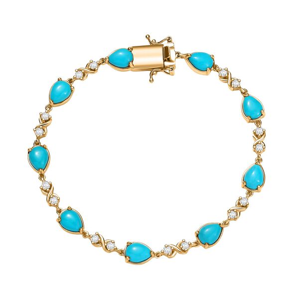 D'Joy AA Sleeping Beauty Türkis und Zirkon Armband image number 0