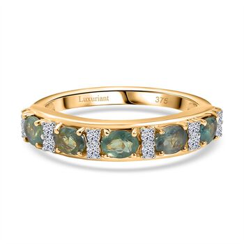 AAA Alexandrit, Lab Grown Diamant Ring 375 Gold (Gr&ouml;&szlig;e 18.00) ca. 1,16 ct