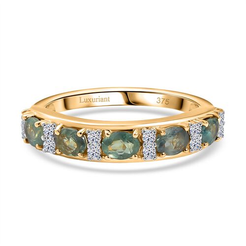 AAA Alexandrit, Lab Grown Diamant Ring 375 Gold (Größe 18.00) ca. 1,16 ct image number 0