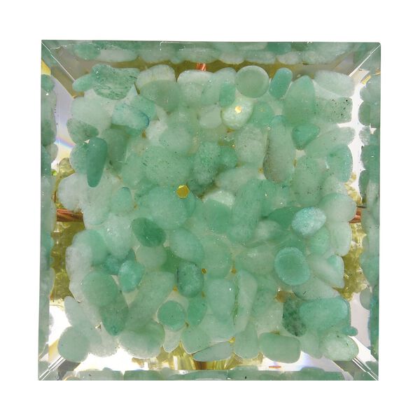 Edelstein Pyramide mit Rosenquarz und Quarz Lebensbaum, koralle image number 4