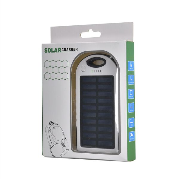 Solarbetriebene Powerbank mit USB Anschluss, Weiß image number 11