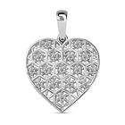 Moissanit Anhänger 925 Silber rhodiniert ca. 0.48 ct