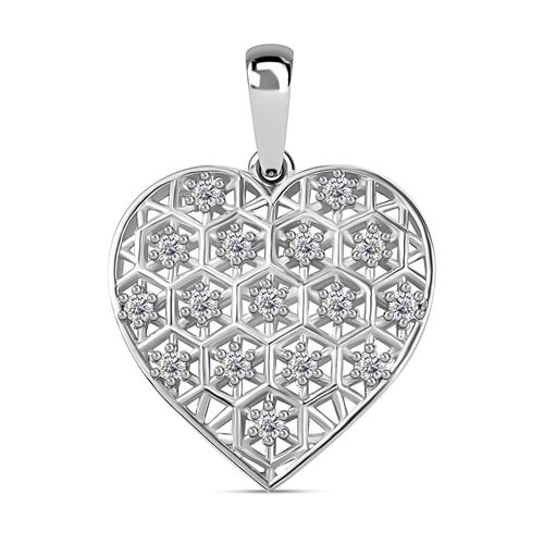 Moissanit Anhänger 925 Silber rhodiniert ca. 0.48 ct image number 0