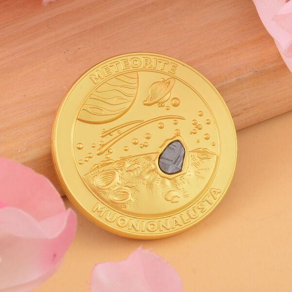 Antik-Finish Sammler-Meteorit in Goldton image number 2