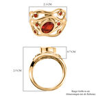 Mexikanischer Kirschfeuer Opal-Ring, 925 Silber Gelbgold Vermeil (Größe 17.00) ca. 1,02 ct image number 6