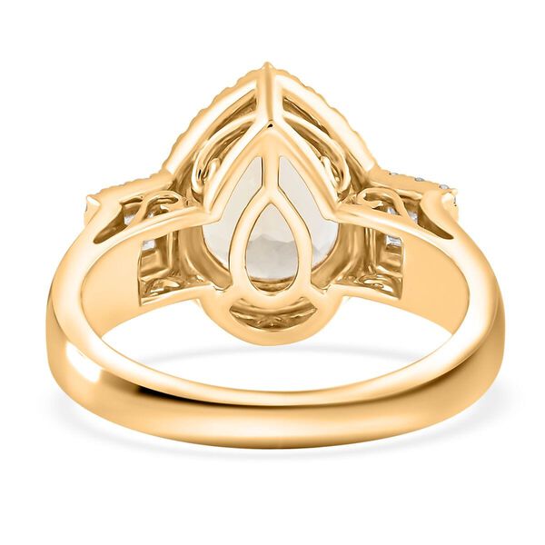 AAA Turkizit, Wei&szlig;er Diamant Ring 585 Gold (Gr&ouml;&szlig;e 17.00) ca. 3,15 ct image number 4