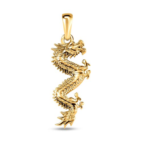 Drachen-Anhänger aus 375er Gelbgold image number 0
