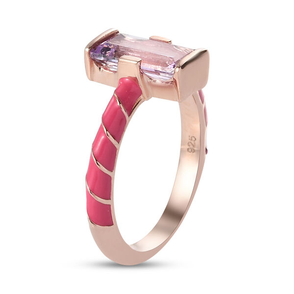 Rosa Amethyst Ring 925 Silber ros&eacute;vergoldet  ca. 1,35 ct image number 5