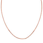 Italienische, alternierende Margarita Halskette, ca. 45 cm, 925 Silber rosévergoldet