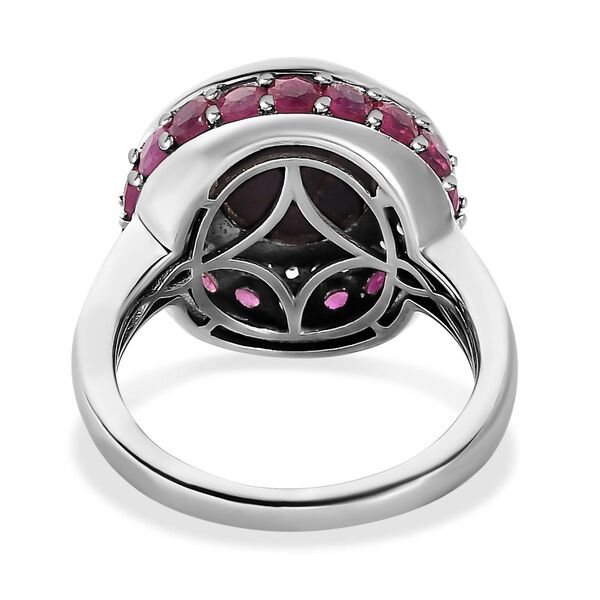 Sternrubin, afrikanischer Rubin und Zirkon-Ring - 9,47 ct. image number 6