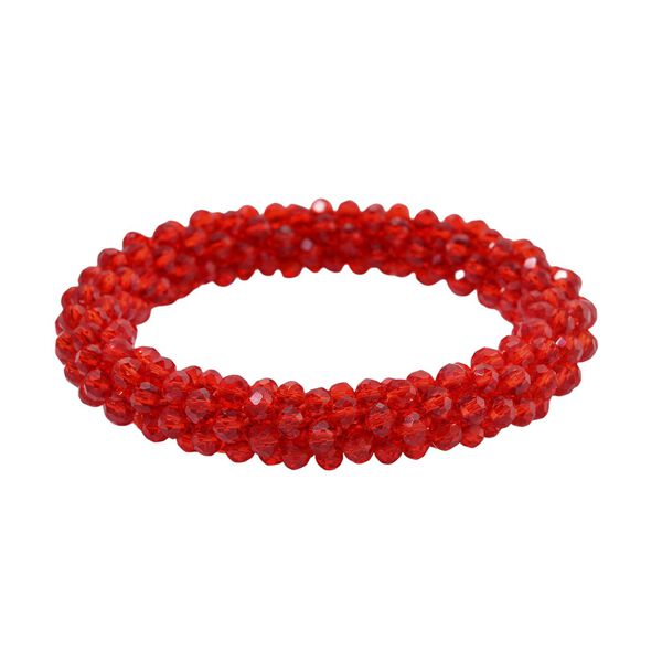 2er Set - Roter Kristall Halskette und Armband, flexibel image number 6