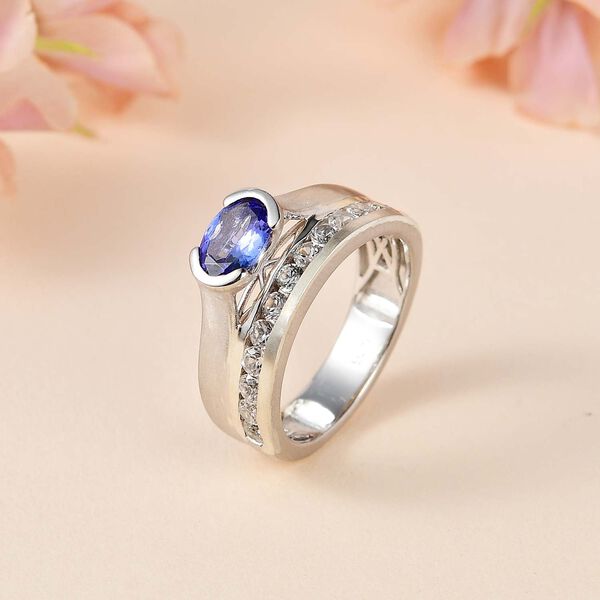 Tansanit und Zirkon Ring - 1,66 ct. image number 2