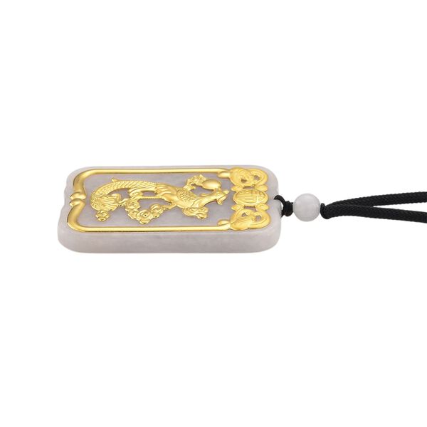 Flexible wei&szlig;e Jade 71cm Halskette in 999 Gold - 125 ct. image number 3