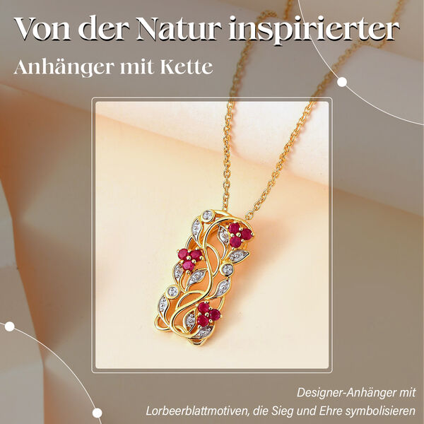 ALLORO AA afrikanischer Rubin-Anhänger mit 45cm Kette - 0,39 ct. image number 2
