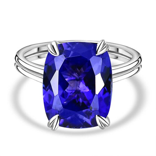 AAAA Tansanit Ring in 950 Platin - 7,69 ct. image number 0
