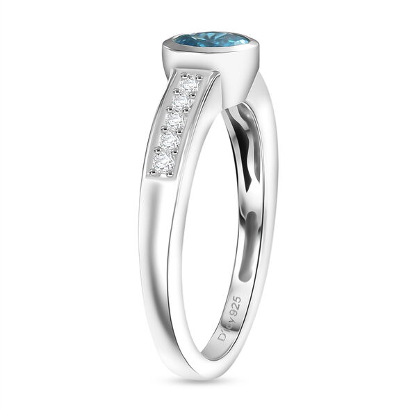 D'Joy blauer und wei&szlig;er Zirkon Ring - 1,30 ct. image number 5