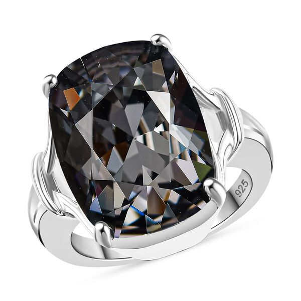 J Francis gefertigt mit SWAROVSKI- Silberner Nacht-Swarovski-Kristall-Ring image number 4