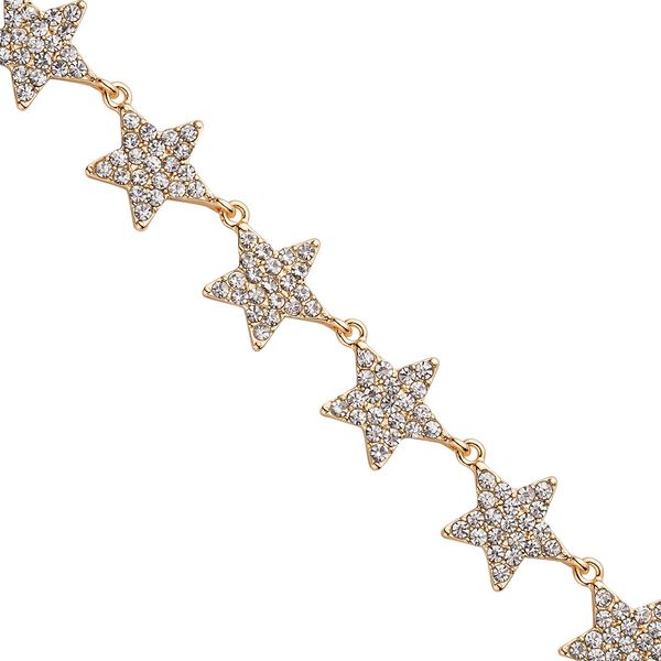 Weiße Kristall-Halskette in Goldton - 20 ct. image number 4