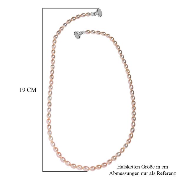 D'Joy AAA Pfirsich-Süßwasser Perle Halskette ca. 45 cm 925 Silber rhodiniert 0,00 image number 5