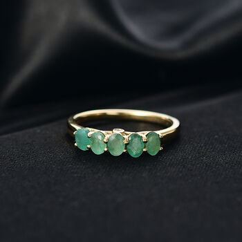 D'Joy AA Smaragd und Diamant Ring - 0,84 ct.