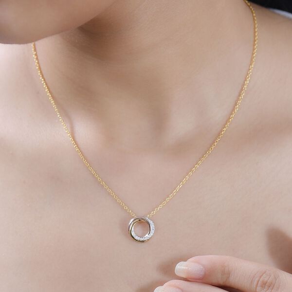 Moissanit Anh&auml;nger mit 50cm Kette - 0,17 ct. image number 3