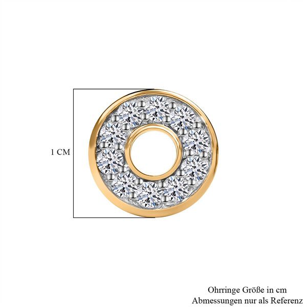 LUXURIANT DIAMOND - Lab Grown Diamant SI-GH Ohrringe 925 Silber Gelbgold Vermeil ca. 0.50 ct image number 3