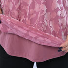 LA MAREY langärmeliges Top aus weichem Samt, Größe XL, Blush Rosa image number 5