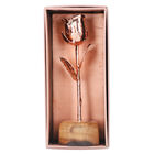 Handgefertigte, echte Rose mit Holz-Ständer, Größe 15,2x6,2 cm, Rose Gold image number 4