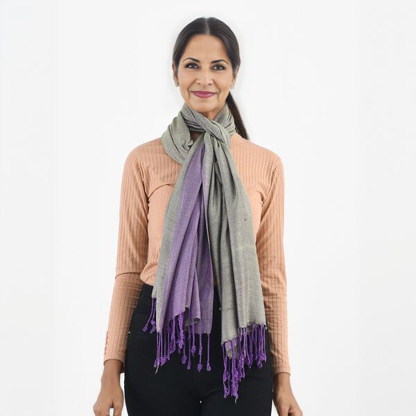 Doppelgewebter Schal, violett
