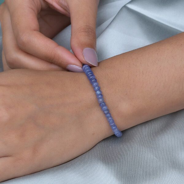 Tansanit-Armband, 19 cm lang, 925 Silber rhodiniert ca. 31,50 ct image number 2