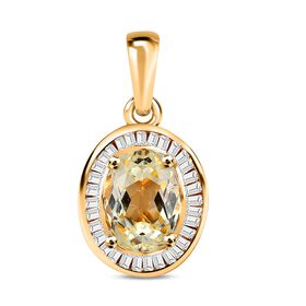 Triphan und Diamant Anhänger - 1,76 ct,