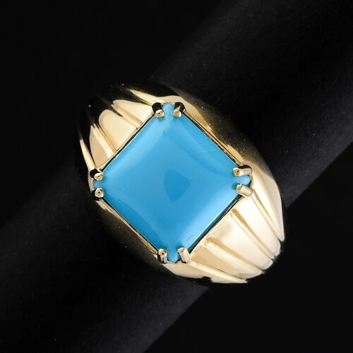 LUXORO zertifiziert und geprüft AAA Sleeping Beauty Türkis Ring in 417 Gold - 4,10 ct. image number 1