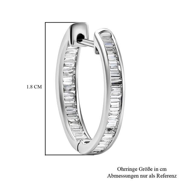 RHAPSODY Diamant zertifizierte VS E-F Creolen 950 Platin ca. 1,00 ct image number 6