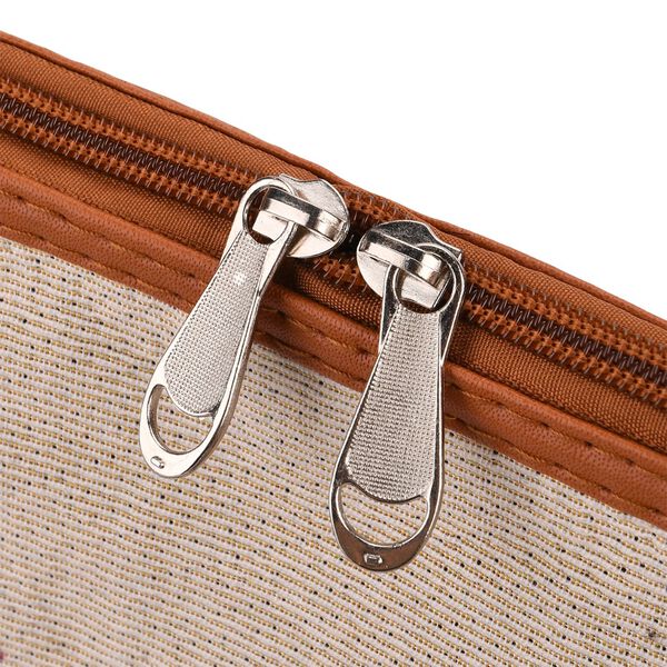 Reisetasche, 45x23x27cm, Cremefarben mit Elefantenmuster image number 6