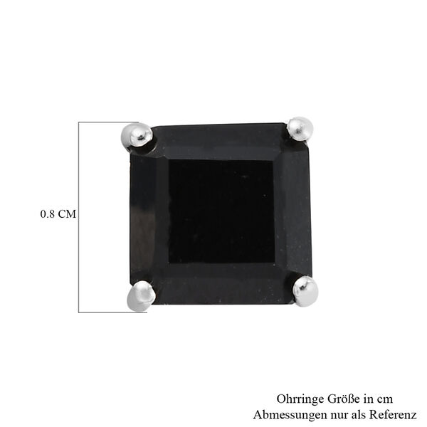 Schwarze Turmalin-Ohrstecker, 925 Silber platiniert ca. 3,75 ct image number 5