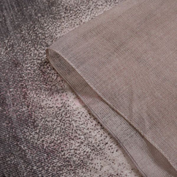 LA MAREY - Luxuri&ouml;ser Floral-Print Schal, Merinowolle und Maulbeerseide, braun image number 4