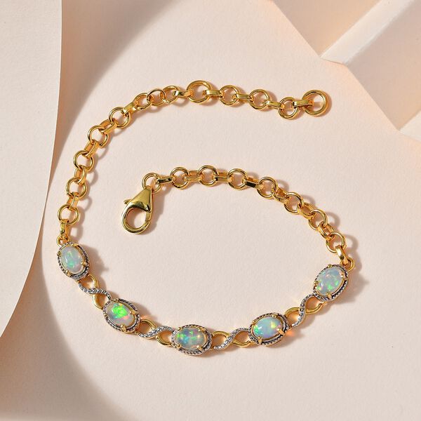 AA natürliches, äthiopisches Welo Opal-Armband, 18 cm - 1,68 ct. image number 3