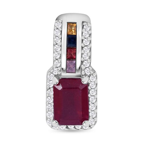AA afrikanischer Rubin, mehrfarbiger Saphir und Zirkon-Anhänger - 2,75 ct. image number 0