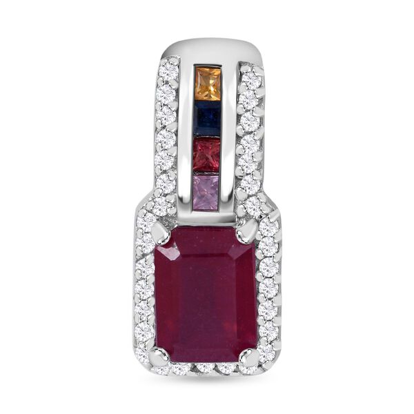 AA afrikanischer Rubin, mehrfarbiger Saphir und Zirkon-Anhänger - 2,75 ct. image number 0