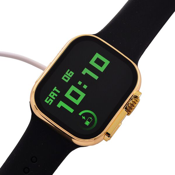 I20 Ultra 2 Max Suit - 10-in-1 Smartwatch-Komplettset mit Smartwatch, Gold-Drehkrone, Kopfhörern, Displayschutz, Ladekabel und 7 Wechselarmbändern, goldfarben image number 6