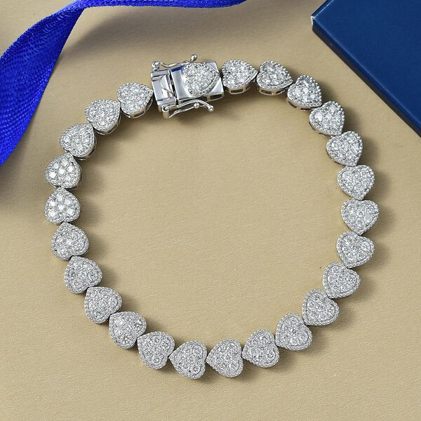 LUXURIANT SI-GH Labor Diamant 20cm Armband, 925 Silber rhodiniert - 4,15 ct. image number 2