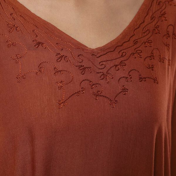 Luftiger Tie Dye Sommer Poncho, Free Size, Bunt Gelb image number 5