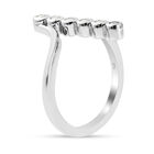 Moissanit Bypass Ring 925 Silber rhodiniert  ca. 0,15 ct image number 3